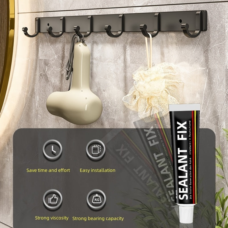 Modern Black Aluminium Wall Mounted Hooks - Perfect for Towels, Coats and Clothes in Your Bathroom!