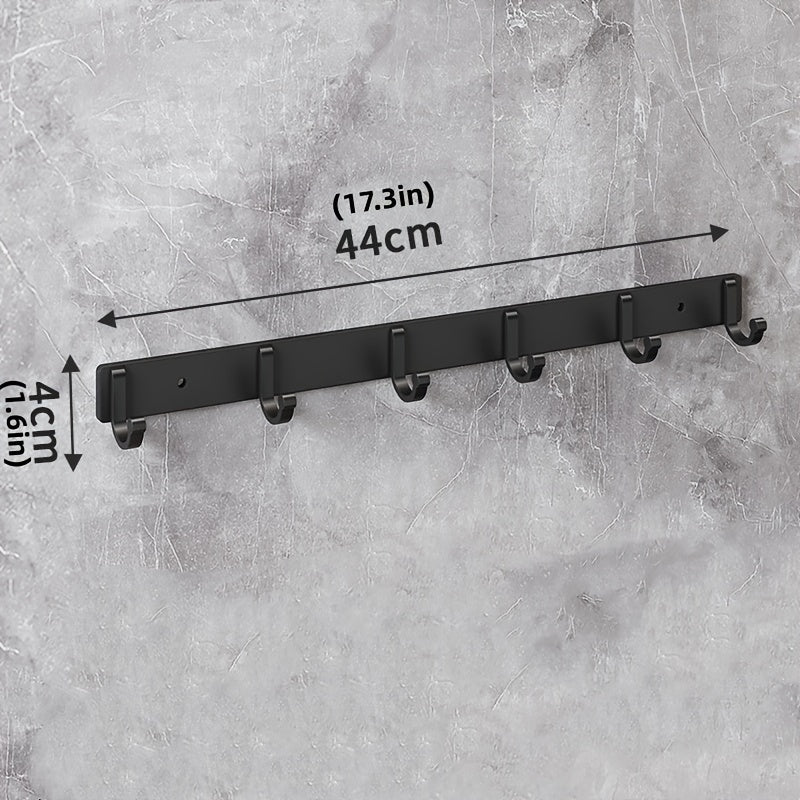 Modern Black Aluminium Wall Mounted Hooks - Perfect for Towels, Coats and Clothes in Your Bathroom!