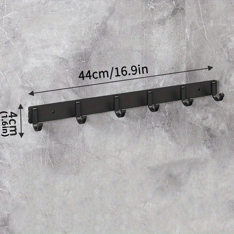 Modern Black Aluminium Wall Mounted Hooks - Perfect for Towels, Coats and Clothes in Your Bathroom!