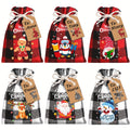 12/18pcs, 12/18-Piece Christmas Burlap Gift Bags with Plaid Drawstring, Christmas Treat Bags for Xmas Favors, Decorations, Party Supplies