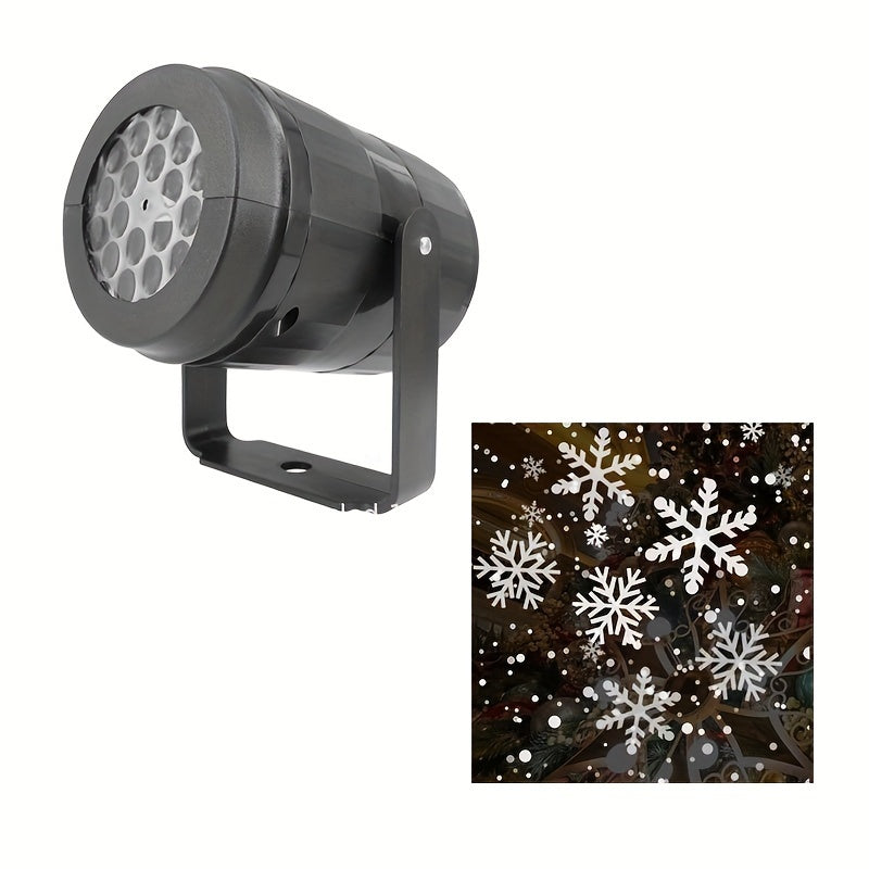 Rotating Snowflake Christmas Projector - LED Stage Lights for Outdoor Holiday Decorations and Parties