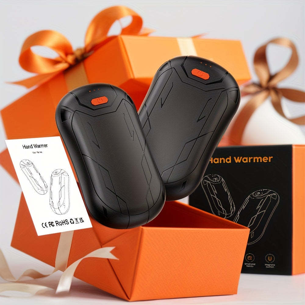2pcs Rechargeable Hand Warmers - Wireless USB Pocket Warmer with 15 Hour Battery Life, Adjustable Temperature for Hunting, Golf, Camping & Skiing - Perfect Christmas Gift, Flagship 2024, Carnival