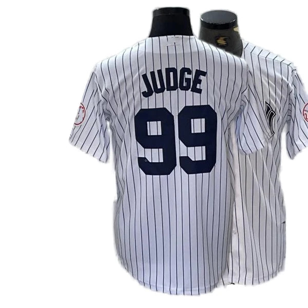 Custom Aaron Judge Jersey All-Stitched Name Number Button down Shirt for NY Fans Plus Size Available Breathable Feature