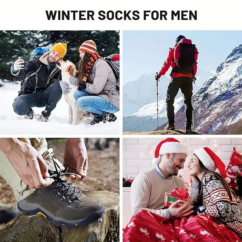 5 Pairs merino Socks For Men, Super Thick Hiking Socks Thermal Socks For Cold Weather