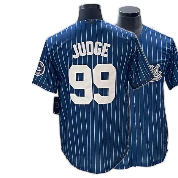 Custom Aaron Judge Jersey All-Stitched Name Number Button down Shirt for NY Fans Plus Size Available Breathable Feature