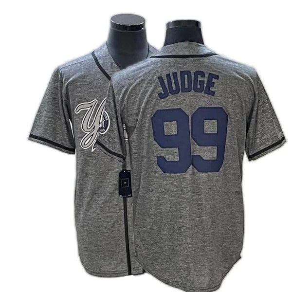 Custom Aaron Judge Jersey All-Stitched Name Number Button down Shirt for NY Fans Plus Size Available Breathable Feature