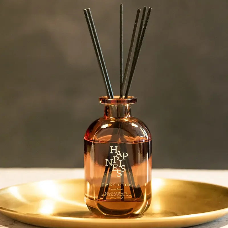 Luxury Aroma Essential Oils Reed Diffuser Custom Logo Home Decor Perfume Diffuser Custom Logo Home Aroma Scented Reed Diffuser