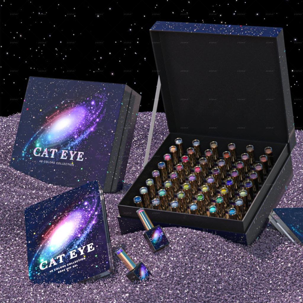 JTING New Nail Unique Design 48 Colors Cat Eye Gel Polish Collection Set Box with Free Color Book Nail OEM ODM Private Label