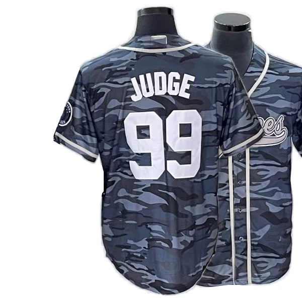 Custom Aaron Judge Jersey All-Stitched Name Number Button down Shirt for NY Fans Plus Size Available Breathable Feature