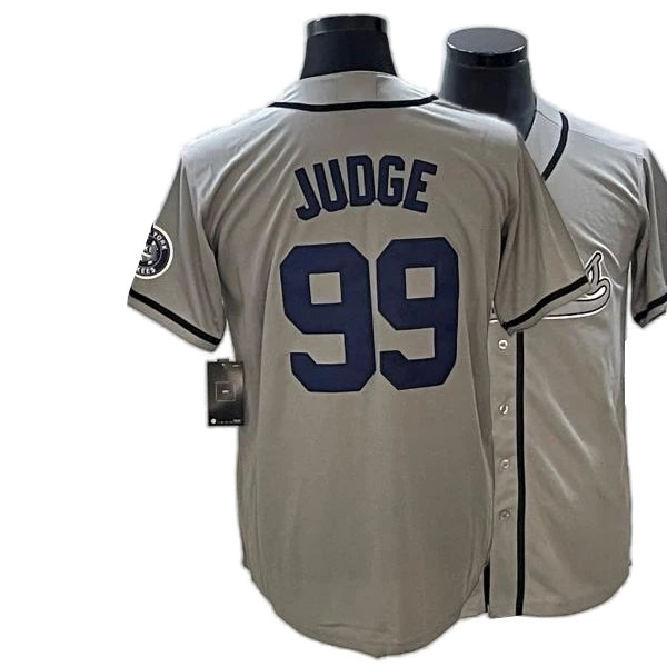 Custom Aaron Judge Jersey All-Stitched Name Number Button down Shirt for NY Fans Plus Size Available Breathable Feature