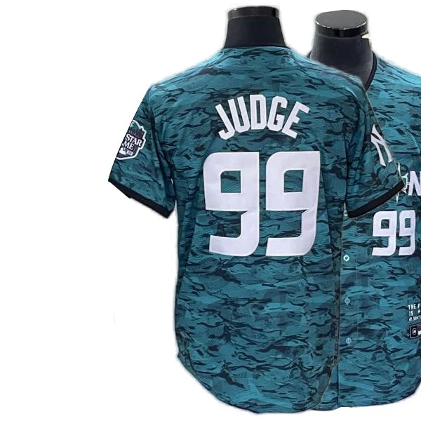 Custom Aaron Judge Jersey All-Stitched Name Number Button down Shirt for NY Fans Plus Size Available Breathable Feature