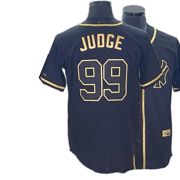 Custom Aaron Judge Jersey All-Stitched Name Number Button down Shirt for NY Fans Plus Size Available Breathable Feature