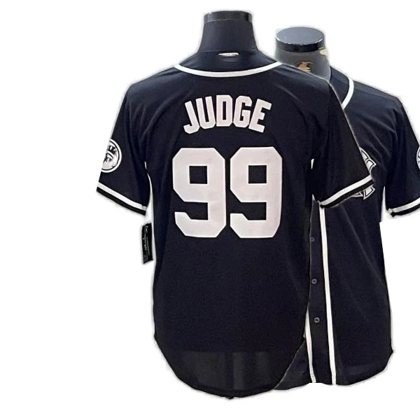 Custom Aaron Judge Jersey All-Stitched Name Number Button down Shirt for NY Fans Plus Size Available Breathable Feature