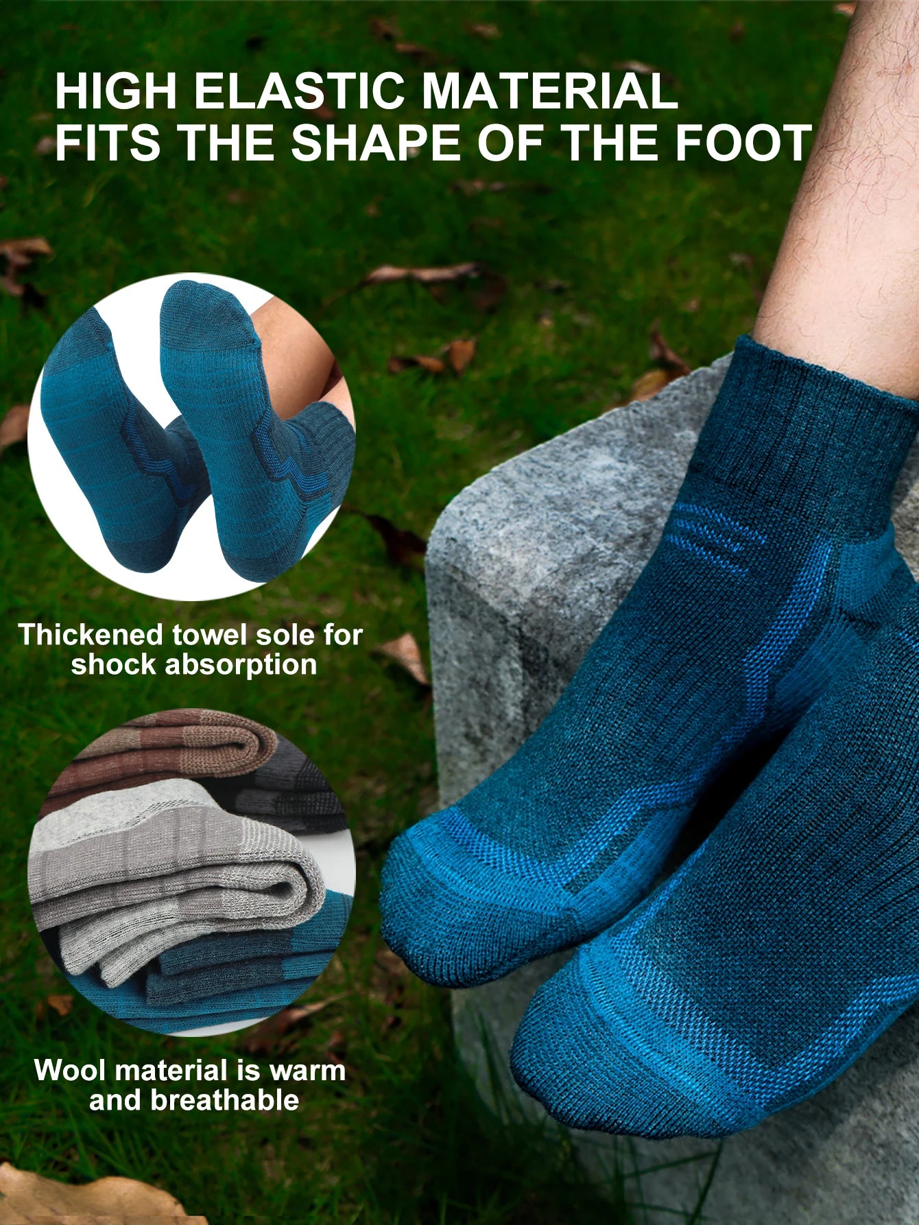 WRELS Merino Wool Thermal Socks Winter Warm Ski Hiking Snowboarding Climbing Compression Sports Socks Thick Merino Wool Socks