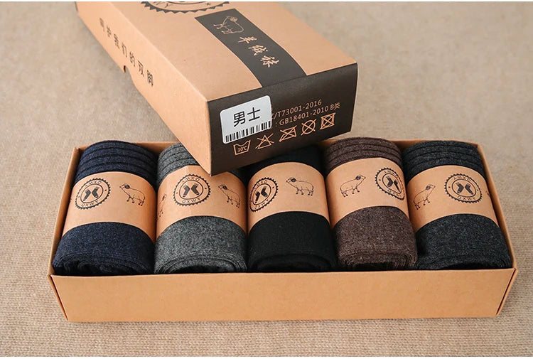 Fine-spun wool socks, winter thickened boneless knitted mid-calf socks, long leg covers with boots, calf pile socks