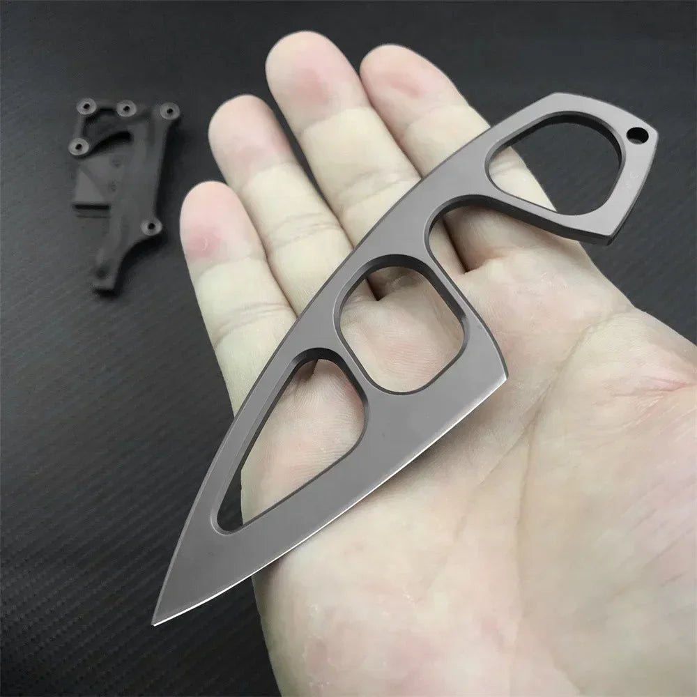 BOKER Pocket EDC Necklace Small Fixed Blade Knife 440C Steel Handle with ABS Sheath Outdoor Tactical Survival Mini Knives