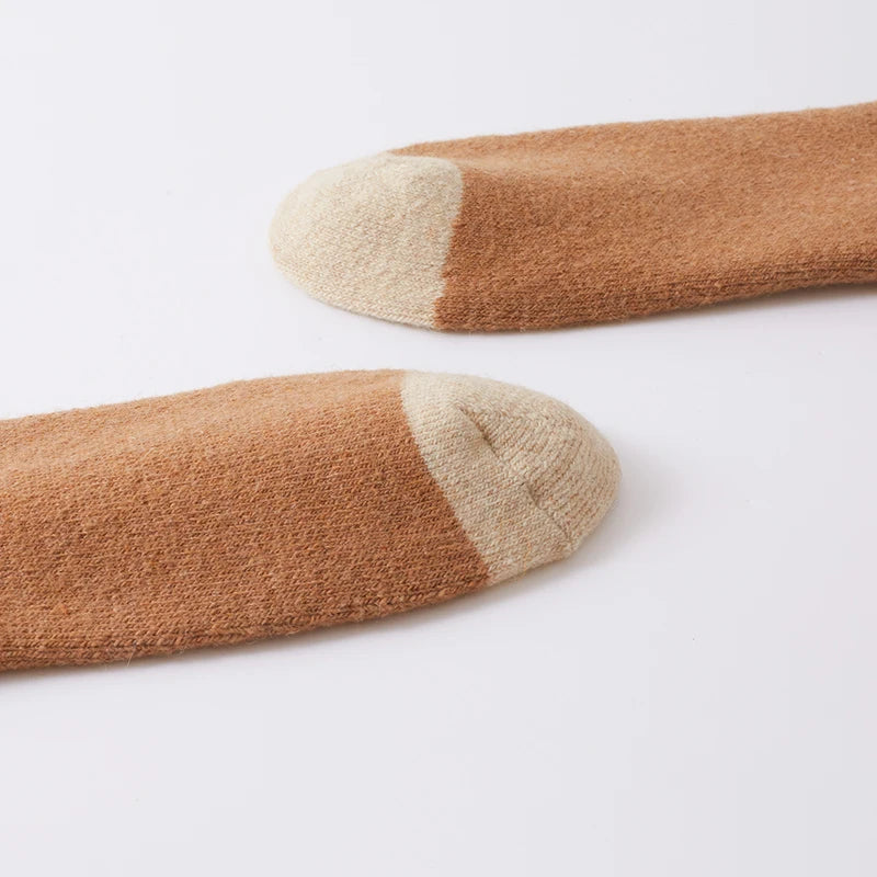 5 Pairs/lot Warm Wool Socks Men's Comfortable Soft Thicken Plush Casual Work Socks Winter Cycling Sport Cold Floor Sock Women