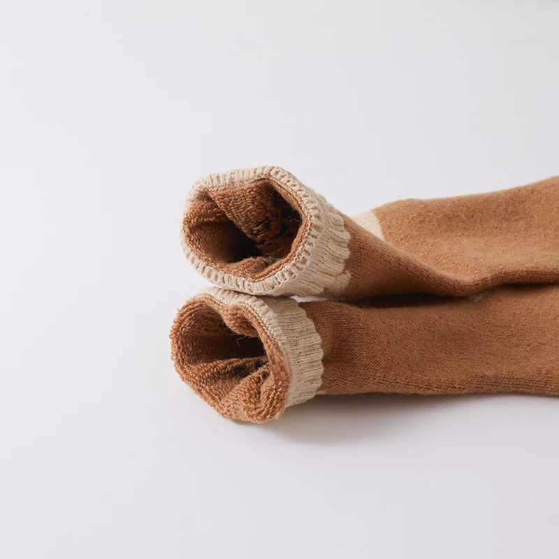 5 Pairs/lot Warm Wool Socks Men's Comfortable Soft Thicken Plush Casual Work Socks Winter Cycling Sport Cold Floor Sock Women