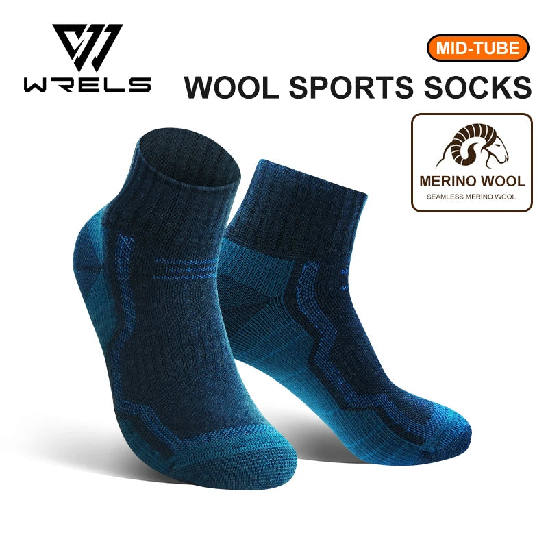WRELS Merino Wool Thermal Socks Winter Warm Ski Hiking Snowboarding Climbing Compression Sports Socks Thick Merino Wool Socks
