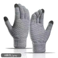Women Men Warm Winter Touch Screen Gloves Stretch Classical Knit Mittens Wool Full Finger Outdoor Cycling Driving Glove