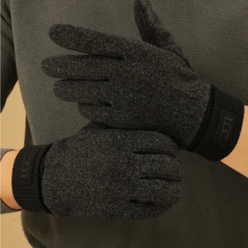 Wool Winter Cashmere Gloves for Women Warm Touch Screen Gloves Cold Protection Full Finger Mittens Outdoor Cycling Thick Woolen Glove