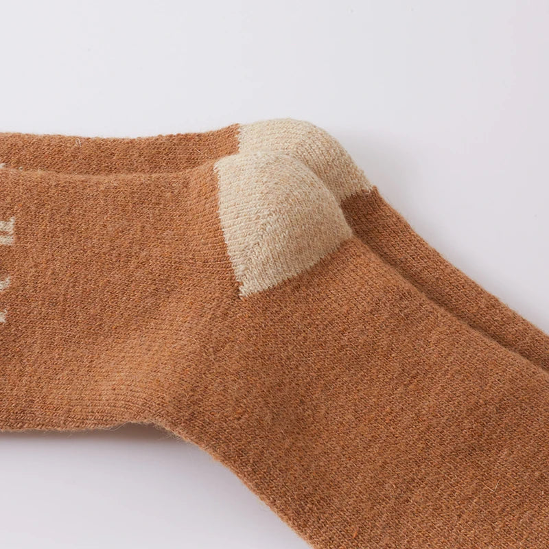 5 Pairs/lot Warm Wool Socks Men's Comfortable Soft Thicken Plush Casual Work Socks Winter Cycling Sport Cold Floor Sock Women