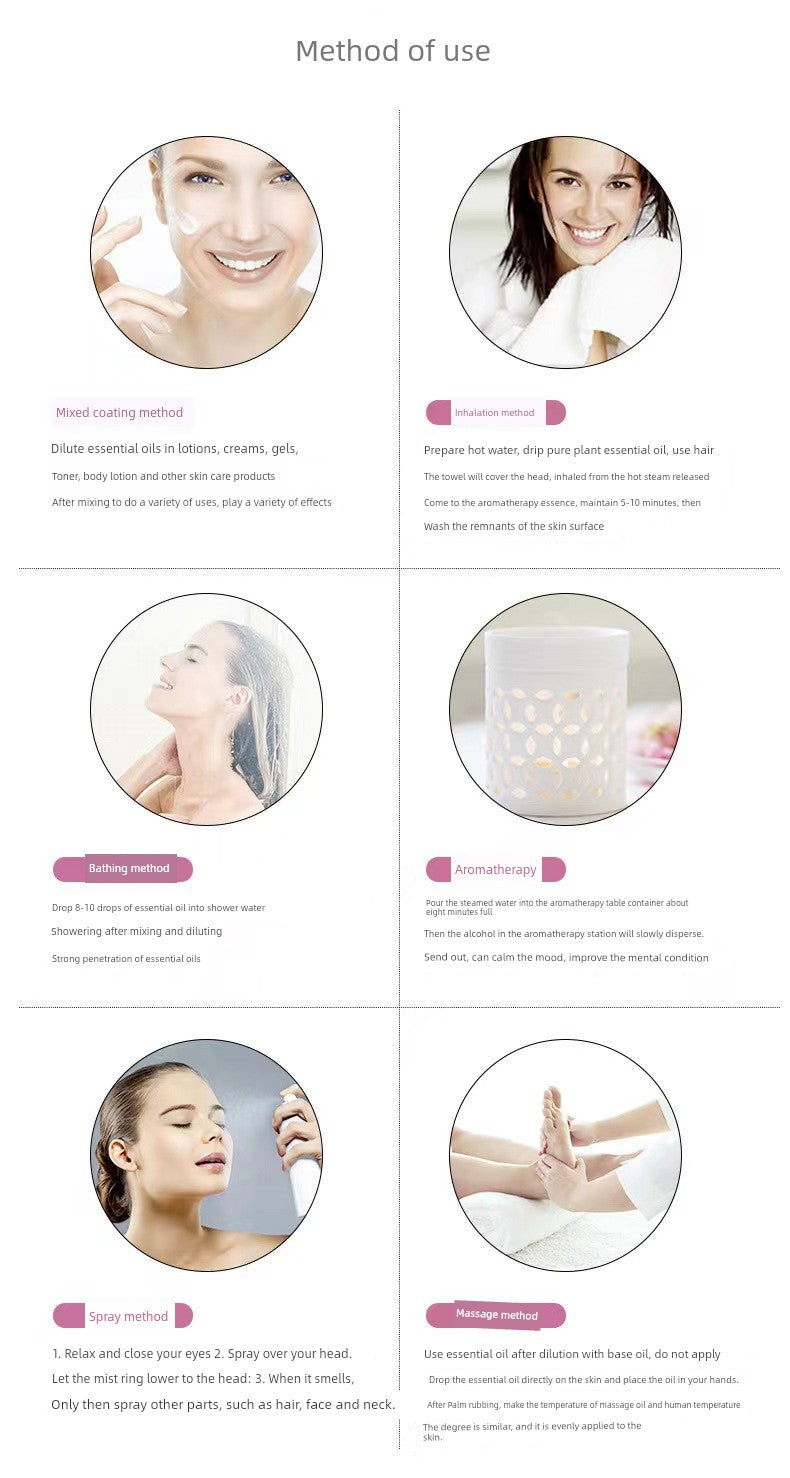 Aroma Diffuser Essential Oil Aromatherapy Replenisher Mint Rosemary Lemongrass Lavender Rose Single Mosquito Repellent Organic Essence Oil