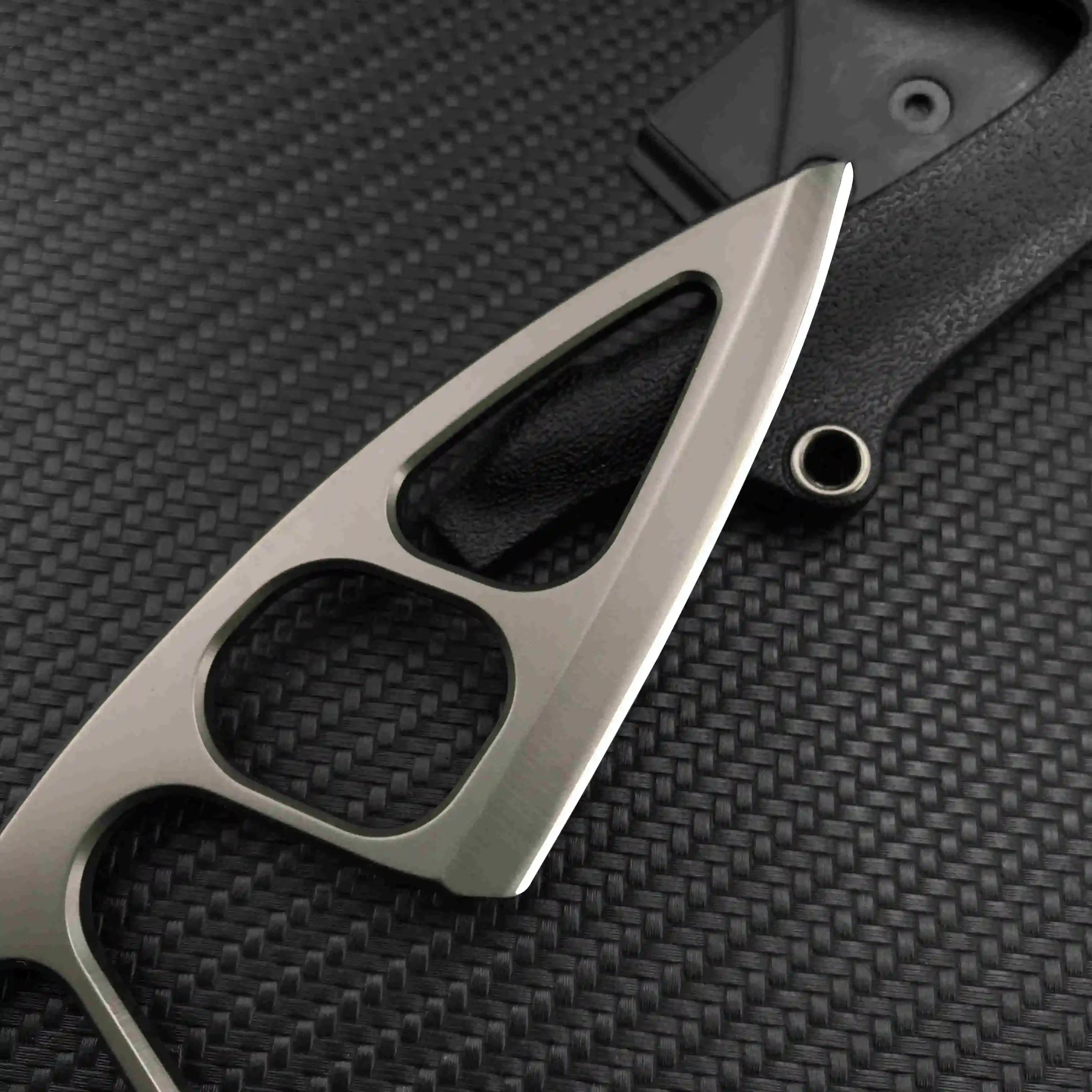 BOKER Pocket EDC Necklace Small Fixed Blade Knife 440C Steel Handle with ABS Sheath Outdoor Tactical Survival Mini Knives