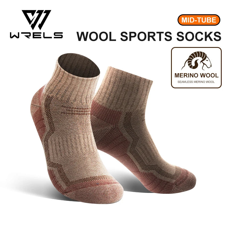 WRELS Merino Wool Thermal Socks Winter Warm Ski Hiking Snowboarding Climbing Compression Sports Socks Thick Merino Wool Socks