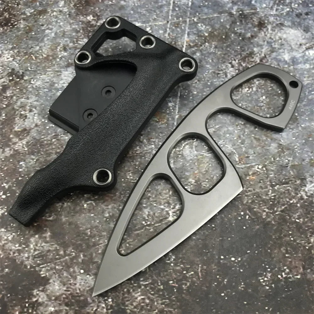 BOKER Pocket EDC Necklace Small Fixed Blade Knife 440C Steel Handle with ABS Sheath Outdoor Tactical Survival Mini Knives