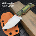 BM 15017 Hunt Hidden Canyon Hunter Mini Drop Point Fixed Blade Knife Wood / Orange G10 Handle Tactical Survival Camping Knives