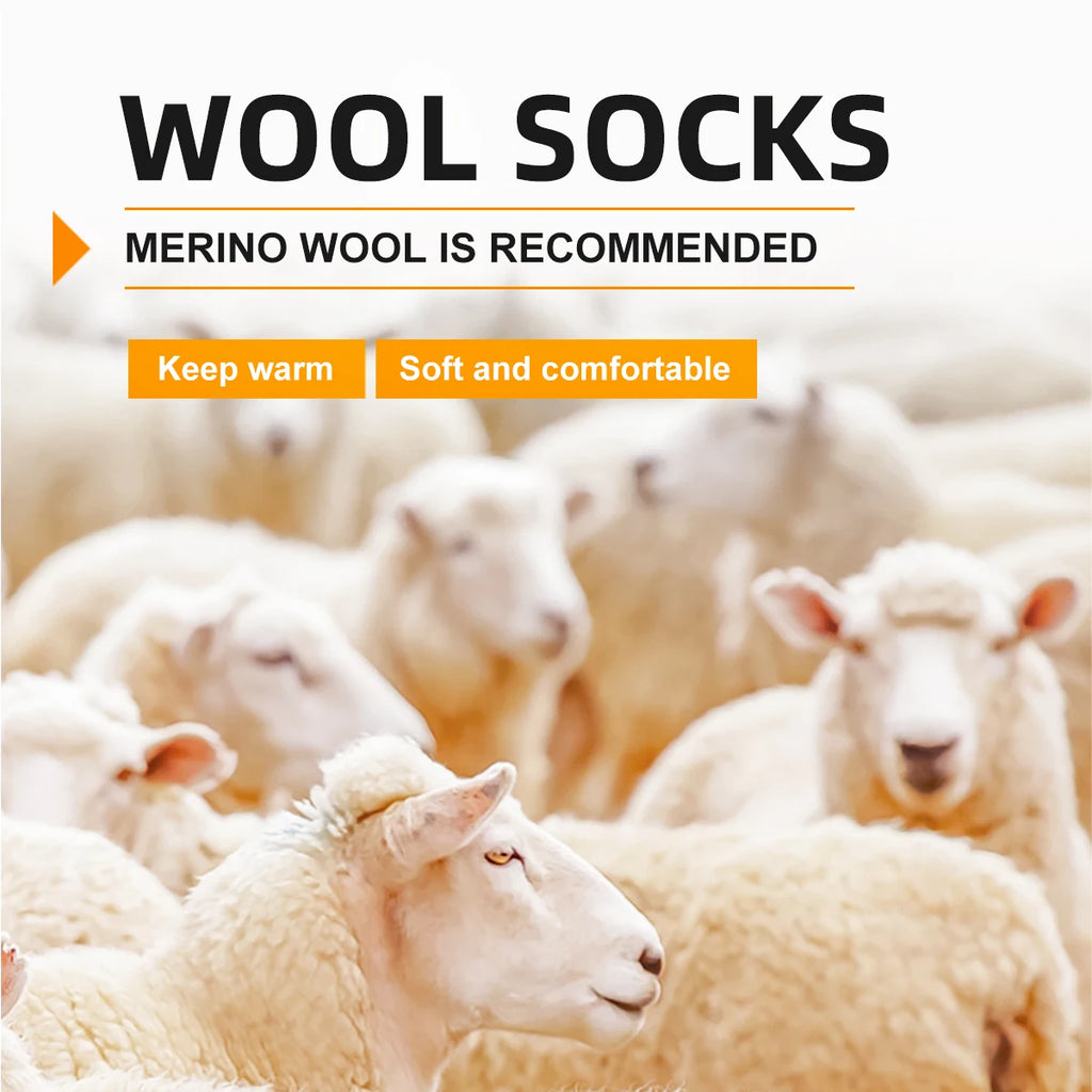 WRELS Merino Wool Thermal Socks Winter Warm Ski Hiking Snowboarding Climbing Compression Sports Socks Thick Merino Wool Socks