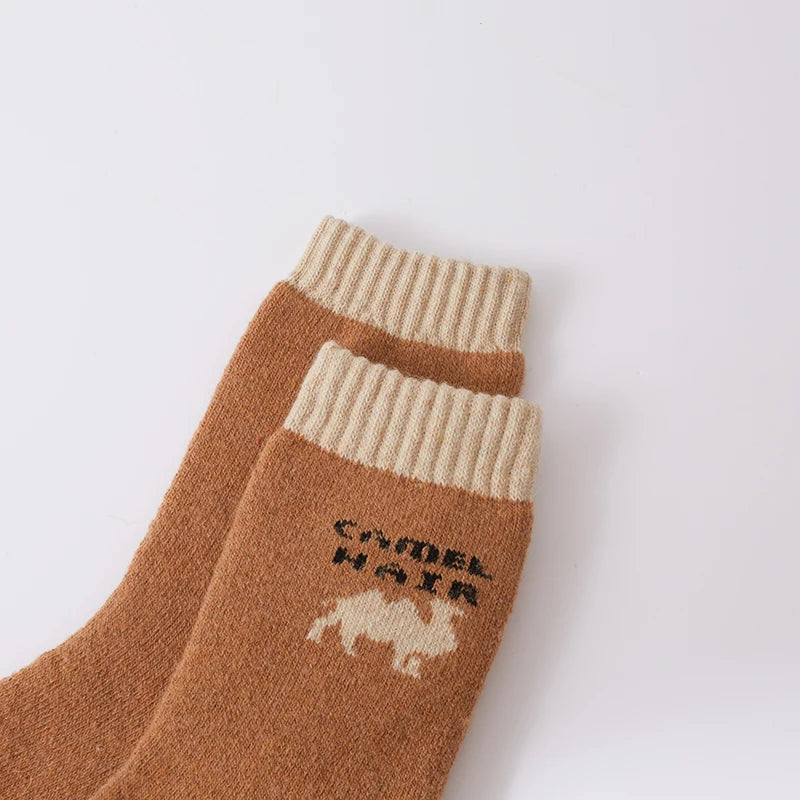 5 Pairs/lot Warm Wool Socks Men's Comfortable Soft Thicken Plush Casual Work Socks Winter Cycling Sport Cold Floor Sock Women