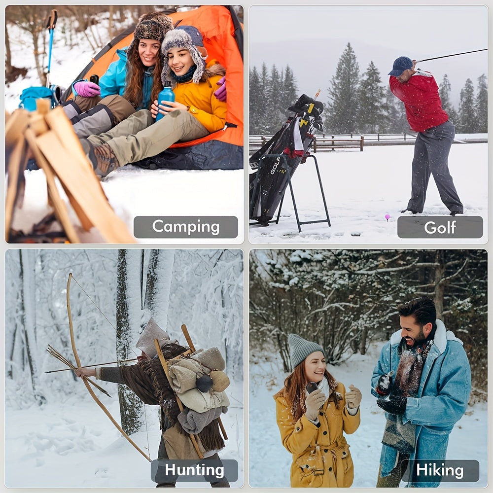 2pcs Rechargeable Hand Warmers - Wireless USB Pocket Warmer with 15 Hour Battery Life, Adjustable Temperature for Hunting, Golf, Camping & Skiing - Perfect Christmas Gift, Flagship 2024, Carnival