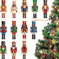 12pcs Nutcrackers Ornaments Hanging Tree Decorations King And Soldier Nutcracker Black Figures Nutcracker Ornaments For Tree