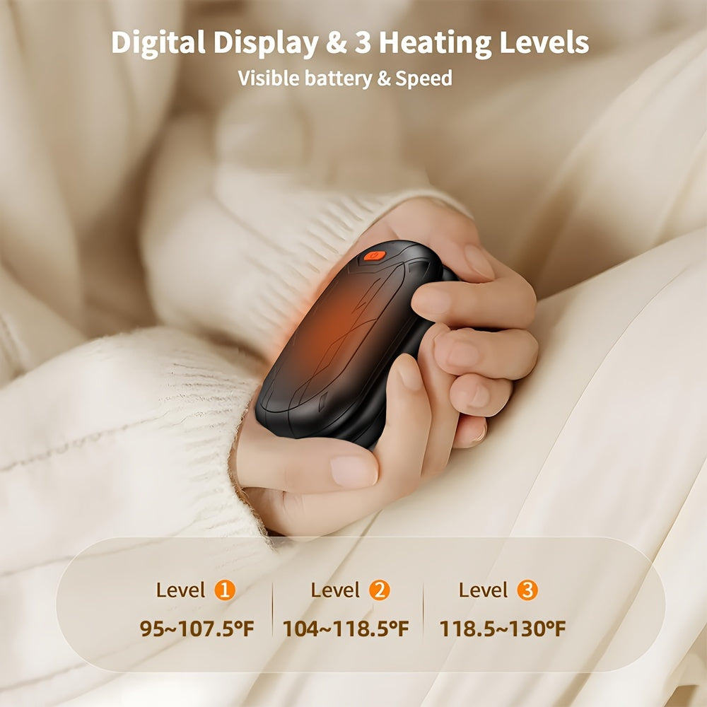 2pcs Rechargeable Hand Warmers - Wireless USB Pocket Warmer with 15 Hour Battery Life, Adjustable Temperature for Hunting, Golf, Camping & Skiing - Perfect Christmas Gift, Flagship 2024, Carnival